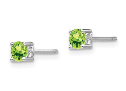 Sterling silver peridot earrings, alternate view