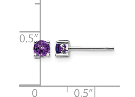 Sterling silver amethyst earrings, further view