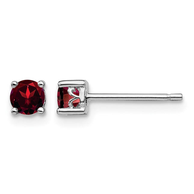 Sterling silver garnet earrings