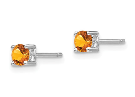 Sterling silver citrine earrings, alternate view