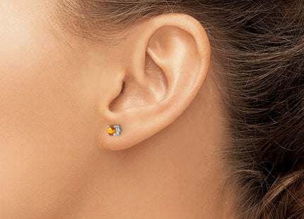 Sterling silver citrine earrings, another view