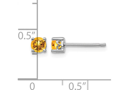 Sterling silver citrine earrings, further view