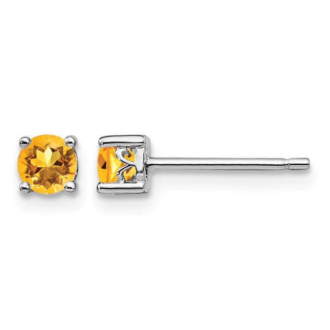 Sterling silver citrine earrings