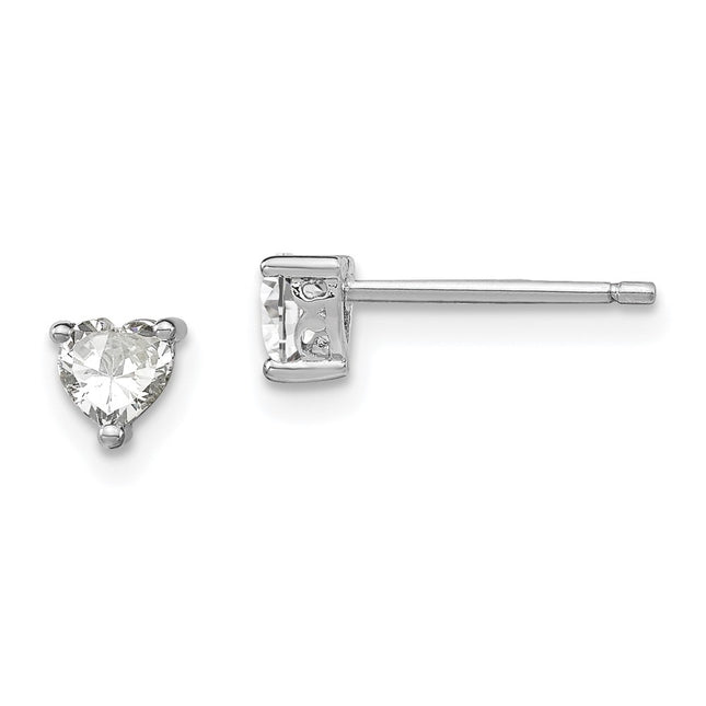 Sterling Silver Earrings Style QBE27APR - Classique Jewelry Inc.