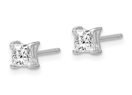 Sterling Silver Earrings Style QBE28APR - Classique Jewelry Inc.