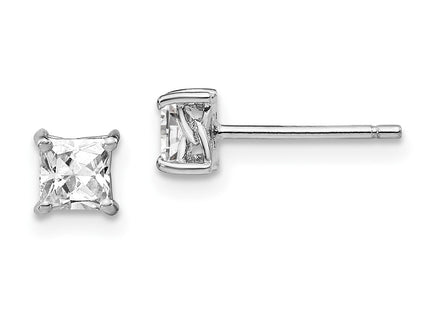 Sterling Silver Earrings Style QBE28APR - Classique Jewelry Inc.