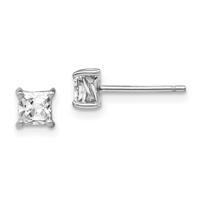 Sterling Silver Earrings Style QBE28APR - Classique Jewelry Inc.