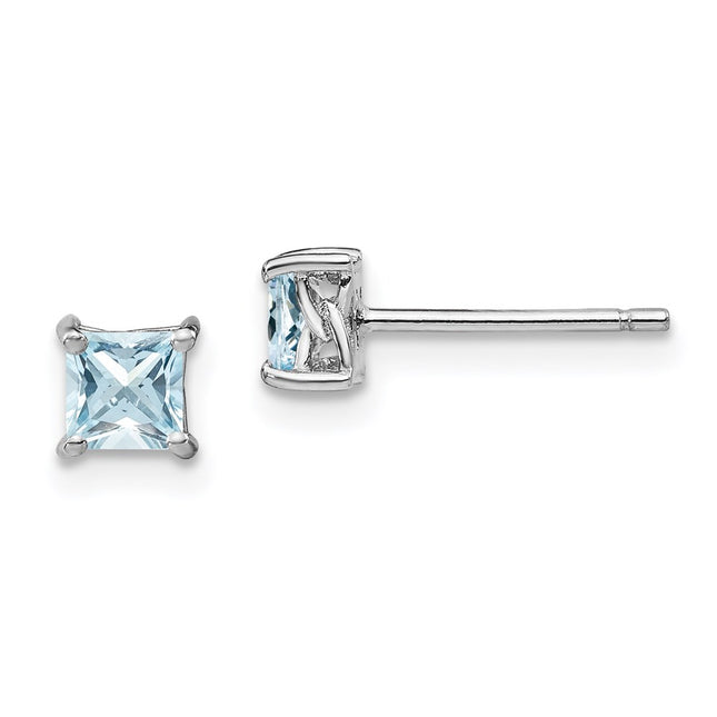 Sterling Silver Earrings Style QBE28MAR - Classique Jewelry Inc.