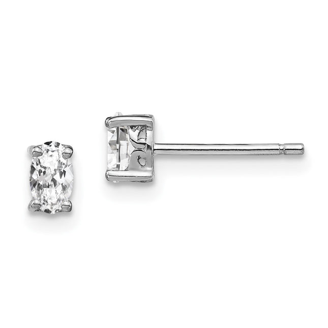 Sterling Silver Earrings Style QBE29APR - Classique Jewelry Inc.