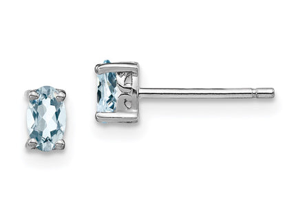 Sterling Silver Earrings Style QBE29MAR - Classique Jewelry Inc.
