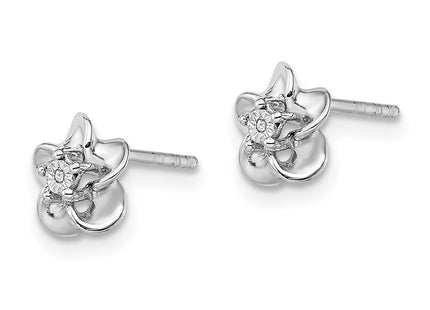 Sterling Silver Earrings Style QBE30DIA - Classique Jewelry Inc.