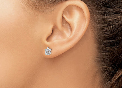 Sterling Silver Earrings Style QBE30DIA - Classique Jewelry Inc.