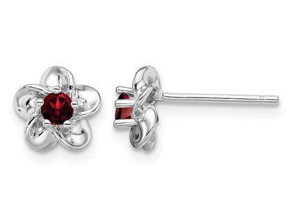 Sterling silver garnet earrings