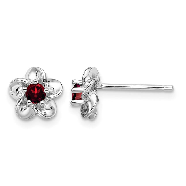Sterling silver garnet earrings