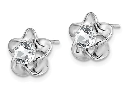 Sterling Silver Earrings Style QBE31APR - Classique Jewelry Inc.