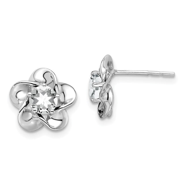 Sterling Silver Earrings Style QBE31APR - Classique Jewelry Inc.