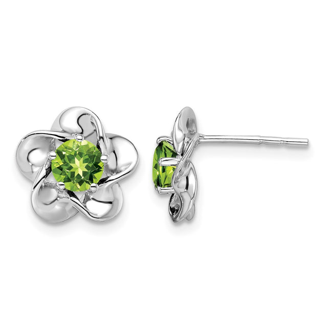 Sterling silver peridot earrings