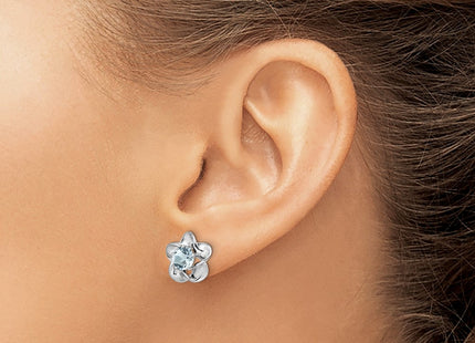 Sterling Silver Earrings Style QBE31MAR - Classique Jewelry Inc.