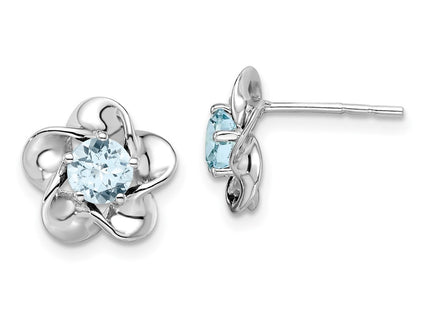 Sterling Silver Earrings Style QBE31MAR - Classique Jewelry Inc.