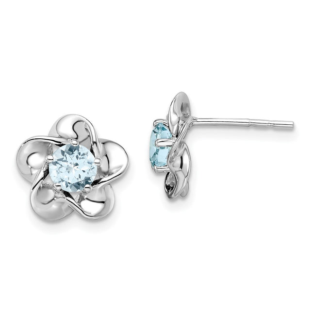 Sterling Silver Earrings Style QBE31MAR - Classique Jewelry Inc.