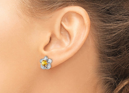 Sterling silver citrine earrings, another view
