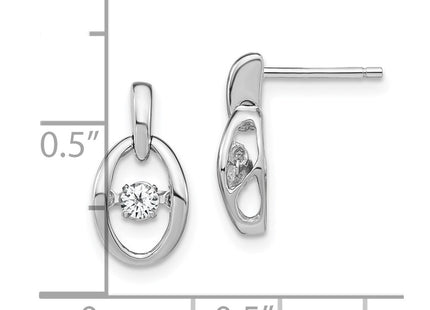 Sterling Silver Earrings Style QBE32APR - Classique Jewelry Inc.