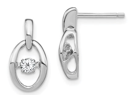Sterling Silver Earrings Style QBE32APR - Classique Jewelry Inc.