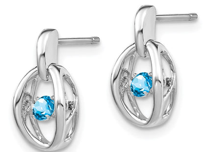 Sterling Silver Earrings Style QBE32DEC - Classique Jewelry Inc.