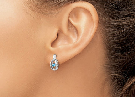 Sterling Silver Earrings Style QBE32DEC - Classique Jewelry Inc.