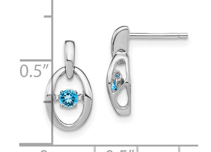 Sterling Silver Earrings Style QBE32DEC - Classique Jewelry Inc.