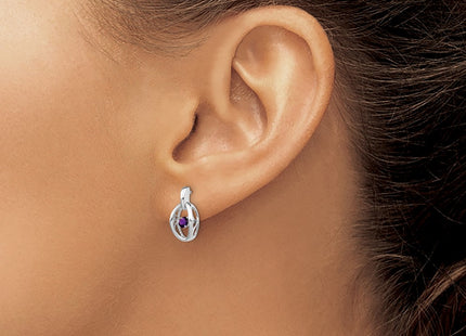 Sterling Silver Earrings Style QBE32FEB - Classique Jewelry Inc.