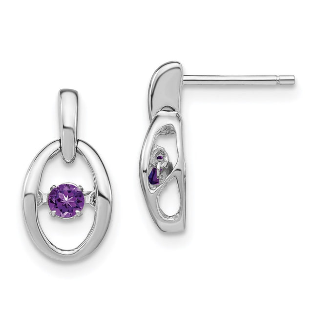 Sterling Silver Earrings Style QBE32FEB - Classique Jewelry Inc.