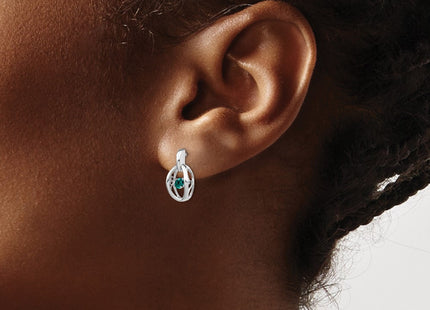 Sterling Silver Earrings Style QBE32JUN - Classique Jewelry Inc.