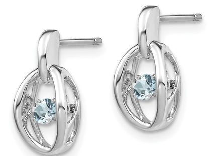 Sterling Silver Earrings Style QBE32MAR - Classique Jewelry Inc.
