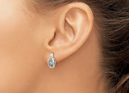Sterling Silver Earrings Style QBE32MAR - Classique Jewelry Inc.