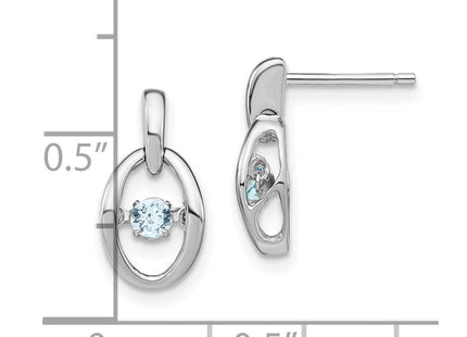 Sterling Silver Earrings Style QBE32MAR - Classique Jewelry Inc.