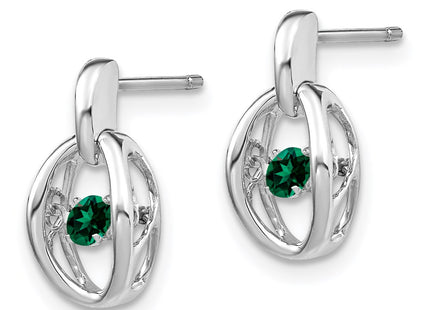 Sterling Silver Earrings Style QBE32MAY - Classique Jewelry Inc.