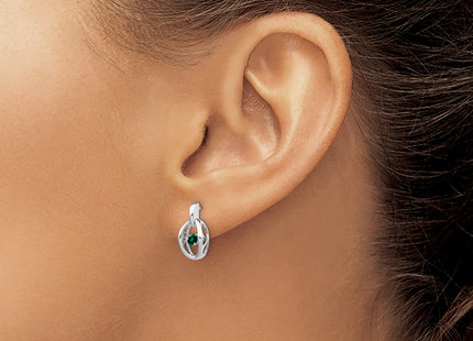 Sterling Silver Earrings Style QBE32MAY - Classique Jewelry Inc.