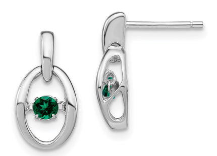 Sterling Silver Earrings Style QBE32MAY - Classique Jewelry Inc.