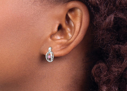 Sterling Silver Earrings Style QBE32OCT - Classique Jewelry Inc.