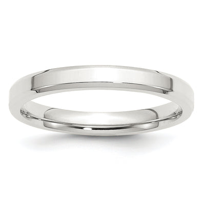 Sterling Silver Beveled Edge Band