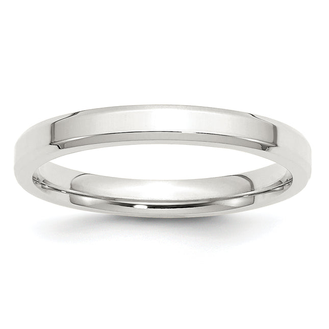 Sterling Silver Beveled Edge Band