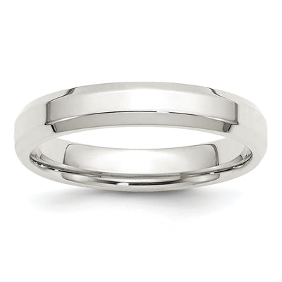 Sterling Silver Beveled Edge Band