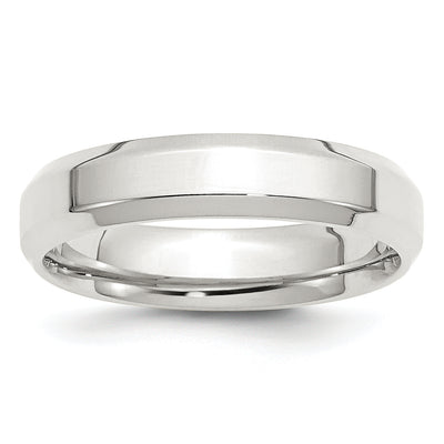 Sterling Silver Beveled Edge Band