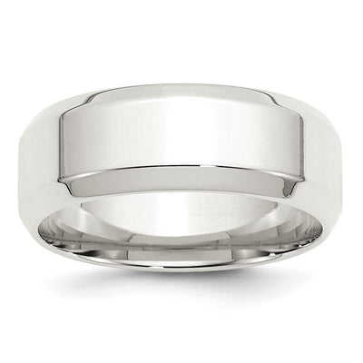 Sterling Silver Beveled Edge Band