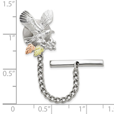 Landstrom's Mt. Rushmore Black Hills Sterling Silver 12K Gold Accents Eagle Pin Tie Tac