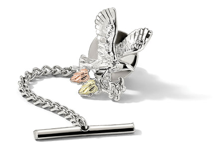 Landstrom's Mt. Rushmore Black Hills Sterling Silver 12k Gold Accents Eagle Pin Tie Tac