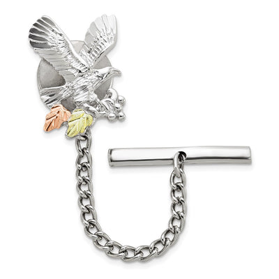 Landstrom's Mt. Rushmore Black Hills Sterling Silver 12K Gold Accents Eagle Pin Tie Tac