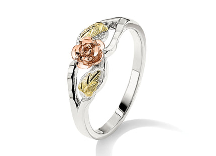 Landstrom's Mt. Rushmore Black Hills Sterling Silver 12K Gold Accents Rose Ring