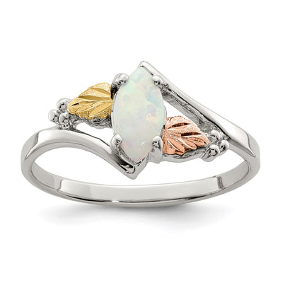 Sterling silver opal ring